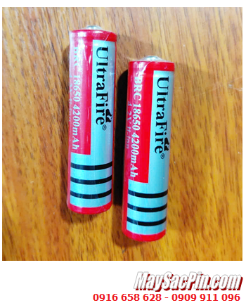 Ultrafire BRC18650-4200mAh, Pin sạc 3.7-4.2v Lithium Li-ion BRC18650-4200mAh đầu lồi sử dụng cho Đèn pin, Quạt